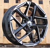 Alu kola Racing Line 3S1267, 18x8 5x114.3 ET48, černá + leštění