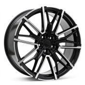 Alu kola Racing Line 3S1284, 20x9 5x120 ET44, černá + leštění (zátěžová)