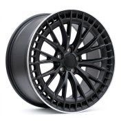 Alu kola Racing Line 3S1384, 20x9.5 5x112 ET35.5, černá matná + leštěný límec (zátěžová)