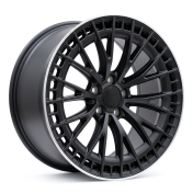 Alu kola Racing Line 3S1384, 19x9.5 5x112 ET45, černá matná + leštěný límec (zátěžová)