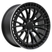 Alu kola Racing Line 3S1384, 19x9.5 5x112 ET43, černá matná + leštěný límec