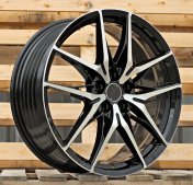 Alu kola Racing Line 3S1405, 18x7 5x114.3 ET35, černá + leštění (zátěžová)