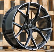 Alu kola Racing Line 3S5997, 20x9 5x112 ET30, černá + leštění