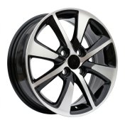 Alu kola Racing Line 55504, 15x5.5 4x100 ET45, černá + leštění
