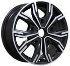 Alu kola Racing Line 6408, 16x6.5 5x114.3 ET45, černá + leštění (zátěžová)