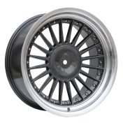 Alu kola Racing Line 7307F, 17x8 5x120 ET20, šedivá + leštěný límec