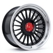 Alu kola Racing Line 7307F, 17x8 5x120 ET20, černá + leštěný límec