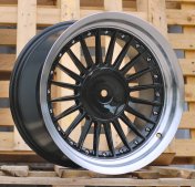 Alu kola Racing Line 7307F, 17x8 5x120 ET20, šedivá + leštěný límec