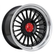 Alu kola Racing Line 7307R, 17x9 5x120 ET15, černá + leštěný límec