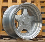 Alu kola Racing Line 7813R, 17x10 5x120 ET20, stříbrná + leštěný límec