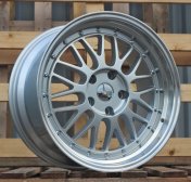 Alu kola Racing Line A1025, 17x7.5 5x112 ET35, stříbrná + leštěný límec