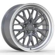 Alu kola Racing Line A1408, 18x8 5x120 ET30, šedivá + leštěný límec