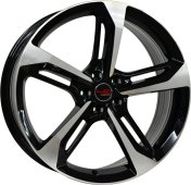 Alu kola Racing Line A513, 16x6.5 5x100 ET40, černá + leštění