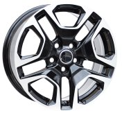 Alu kola Racing Line A5567, 17x7 5x114.3 ET35, černá + leštění (zátěžová)
