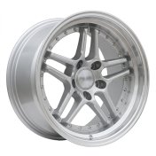 Alu kola Racing Line A5863, 17x8.5 5x120 ET20, stříbrná + leštěný límec