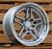 Alu kola Racing Line A5863, 17x9.5 5x120 ET20, stříbrná + leštěný límec