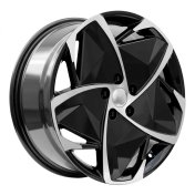 Alu kola Racing Line A5901, 19x8 5x114.3 ET50, černá + leštění