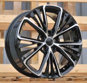 Alu kola Racing Line A5908, 17x7.5 5x114.3 ET40, černá + leštění