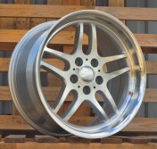 Alu kola Racing Line A5913, 17x8 5x120 ET20, stříbrná + leštěný límec (zátěžová)