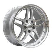 Alu kola Racing Line A5913, 17x8 5x120 ET20, stříbrná + leštěný límec (zátěžová)