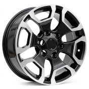 Alu kola Racing Line A6216, 17x7.5 6x139.7 ET25, černá + leštění (zátěžová)