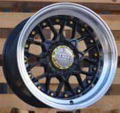 Alu kola Racing Line A8078, 16x8 8x100 ET15, stříbrná + leštěný límec