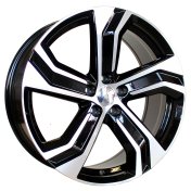 Alu kola Racing Line B0143, 19x8 5x108 ET42.5, černá + leštění (zátěžová)