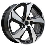 Alu kola Racing Line B1013, 18x7 5x114.3 ET35, černá + leštění
