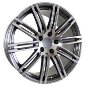 Alu kola Racing Line B1026, 21x10 5x130 ET50, šedivá + leštění