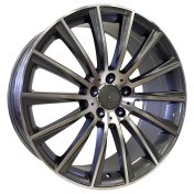 Alu kola Racing Line B1048, 16x7.5 5x112 ET40, šedivá + leštění