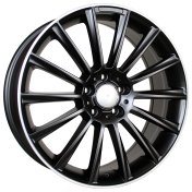 Alu kola Racing Line B1048, 18x8.5 5x112 ET35, černá matná + leštěný límec