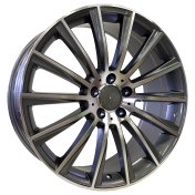Alu kola Racing Line B1048, 18x9 5x112 ET45, šedivá + leštění