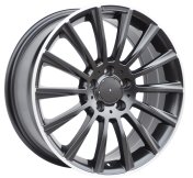 Alu kola Racing Line B1048, 18x7.5 5x112 ET44, černá + leštěný límec