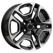 Alu kola Racing Line B1092, 18x8 5x114.3 ET35, černá + leštění