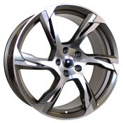 Alu kola Racing Line B1175, 21x9 5x108 ET39, šedivá + leštění