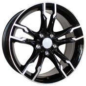 Alu kola Racing Line B1257, 18x8 5x112 ET27, černá + leštění