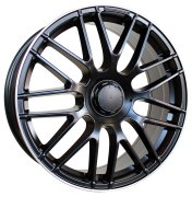 Alu kola Racing Line B1268, 19x9 5x112 ET52, Černá matná + leštěný límec