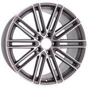 Alu kola Racing Line B1271, 21x11.5 5x130 ET60, šedivá + leštění