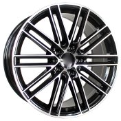 Alu kola Racing Line B1274, 22x10 5x130 ET50, černá + leštění