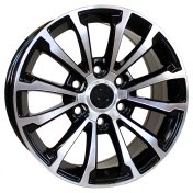Alu kola Racing Line B1353, 22x9 6x139.7 ET30, černá + leštění (zátěžová)