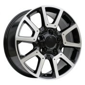 Alu kola Racing Line B1380, 20x8.5 5x150 ET55, černá + leštění (zátěžová)
