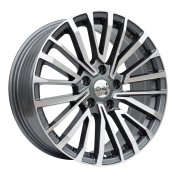 Alu kola Racing Line B1515, 18x8 5x120 ET50, šedivá + leštění (zátěžová)