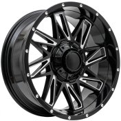 Alu kola Racing Line B1544, 20x12 12x135 ET-44, černá lesklá (zátěžová)