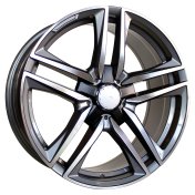 Alu kola Racing Line B1558, 19x8.5 5x112 ET43, šedivá + leštění