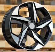 Alu kola Racing Line B1622, 15x6 5x114.3 ET45, černá + leštění