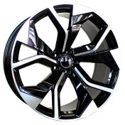 Alu kola Racing Line B1637, 22x10 5x112 ET21, černá + leštění