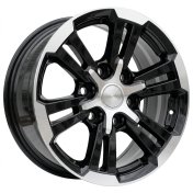 Alu kola Racing Line B1649, 17x7.5 6x139.7 ET38, černá + leštění (zátěžová)