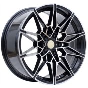 Alu kola Racing Line B1674, 19x9 5x120 ET40, černá + leštění
