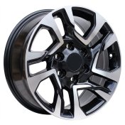 Alu kola Racing Line B1704, 17x7.5 6x139.7 ET25, černá + leštění (zátěžová)