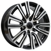 Alu kola Racing Line B1754, 22x9 5x150 ET45, černá + leštění (zátěžová)